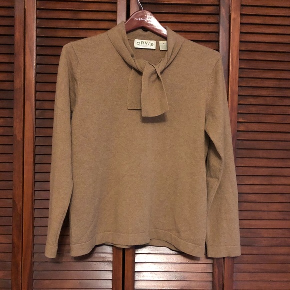 Orvis Sweaters - Orvis 100% Cashmere Tie Neck Sweater